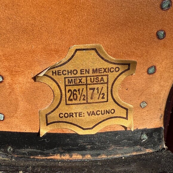 Never Worn Vintage Rancho Viejo Men's Western Cowboy Boots 7 1/2 Women's 9 - Picture 14 of 16